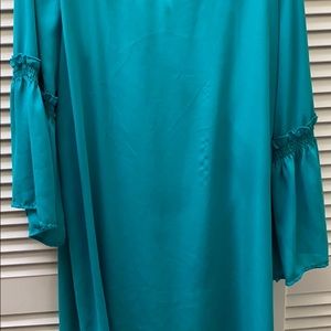 Teal flair dress